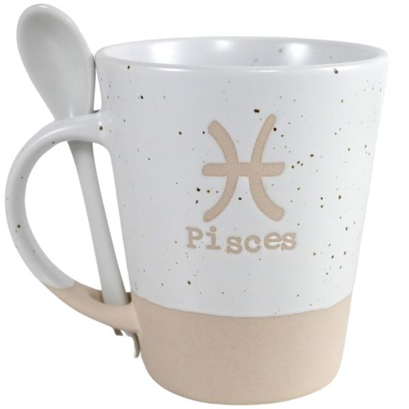 V24-231 – PISCES ZODIAC MUG W/SPOON