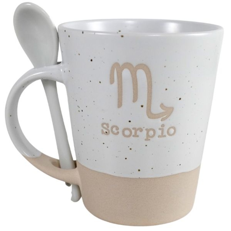 V24-238 – SCORPIO ZODIAC MUG W/SPOON 12OZ