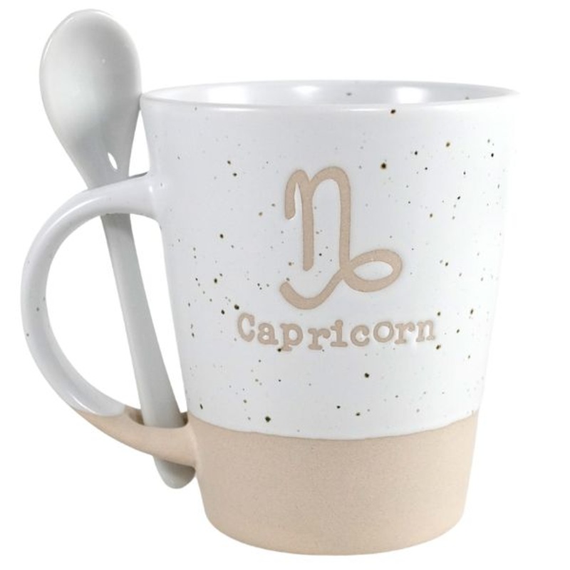 V24-240 – CAPRICORN ZODIAC MUG W/SPOON