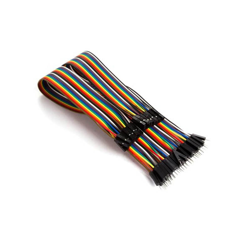 WPA428 – JUMPER WIRE MALE FEMALE 40PINS FLAT CABLE COLOUR 15CM 22-26AWG