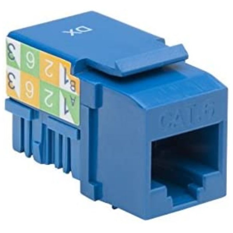 726BL-1 – KEYSTONE JACK CAT6 BLU 110 USE TAH-4759 TOOL FOR PUNCHING 8PINS