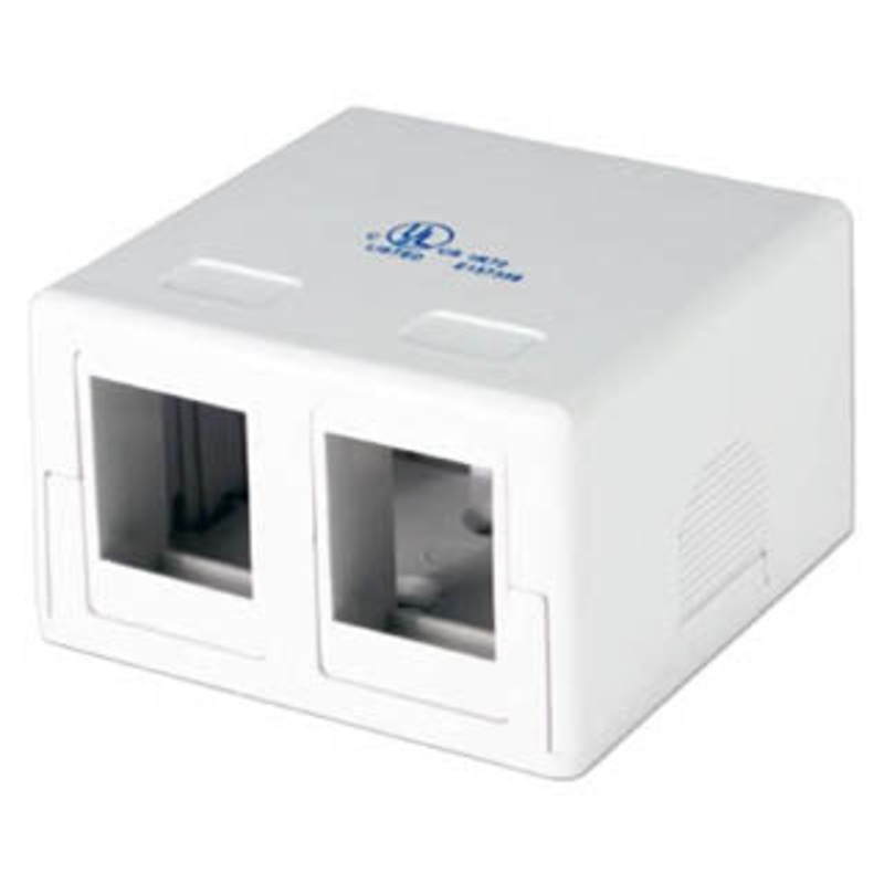 8129 – SURFACE BOX 2PORT WHITE