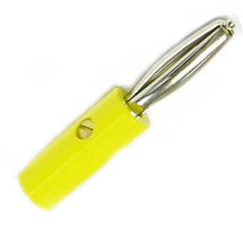 AM-3090 YELLOW – BANANA PLUG SCREW TYPE STD YELLOW INSULATED
