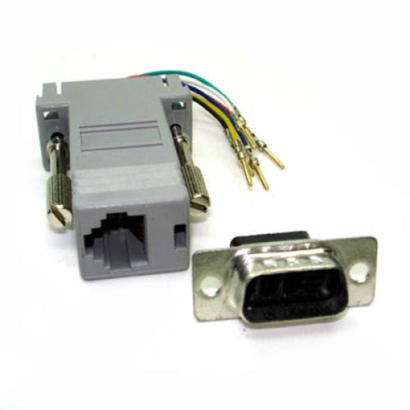 DEA6M – MODULAR ADAPTER DB9M/RJ12 6P6C BEIGE KEYED