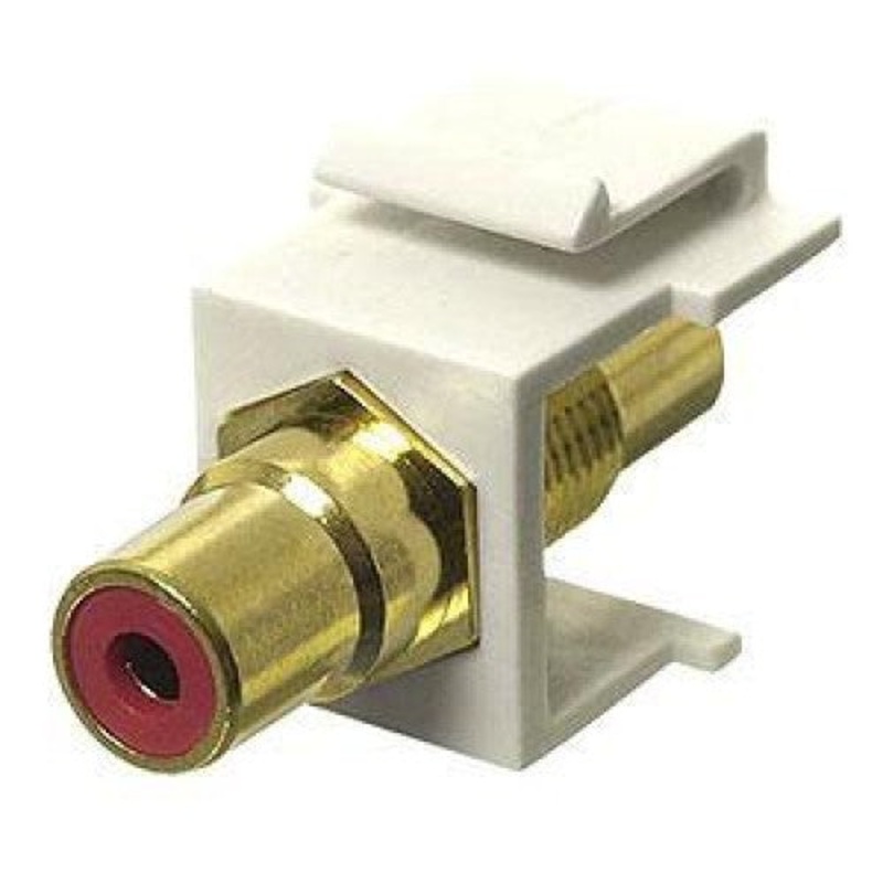 KJRCA-R – KEYSTONE COUPLER RCA RED JK-JK FLUSH