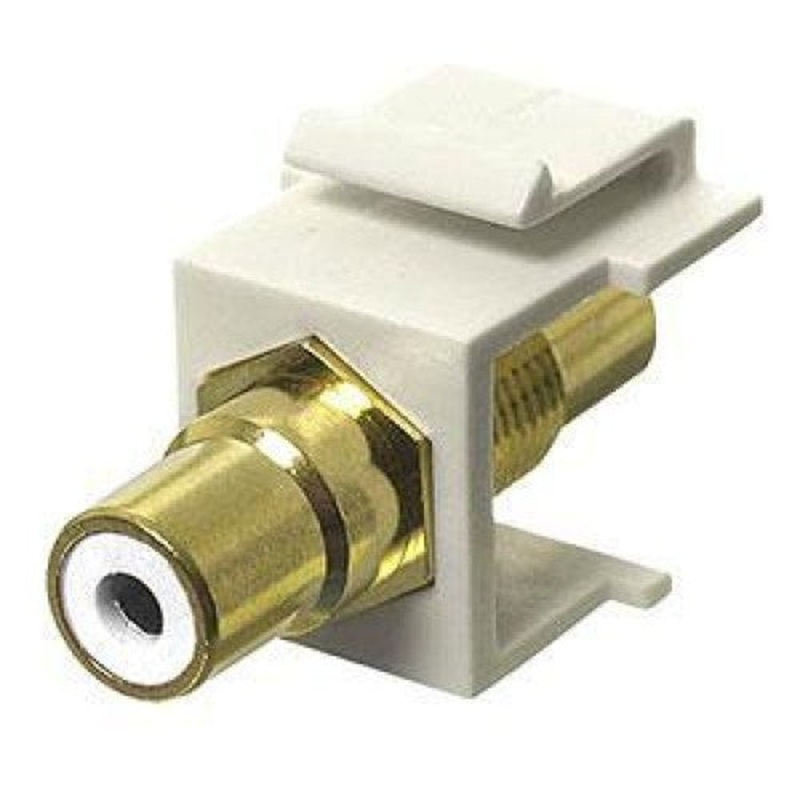 KJRCA-W – KEYSTONE COUPLER RCA WHT JK-JK FLUSH