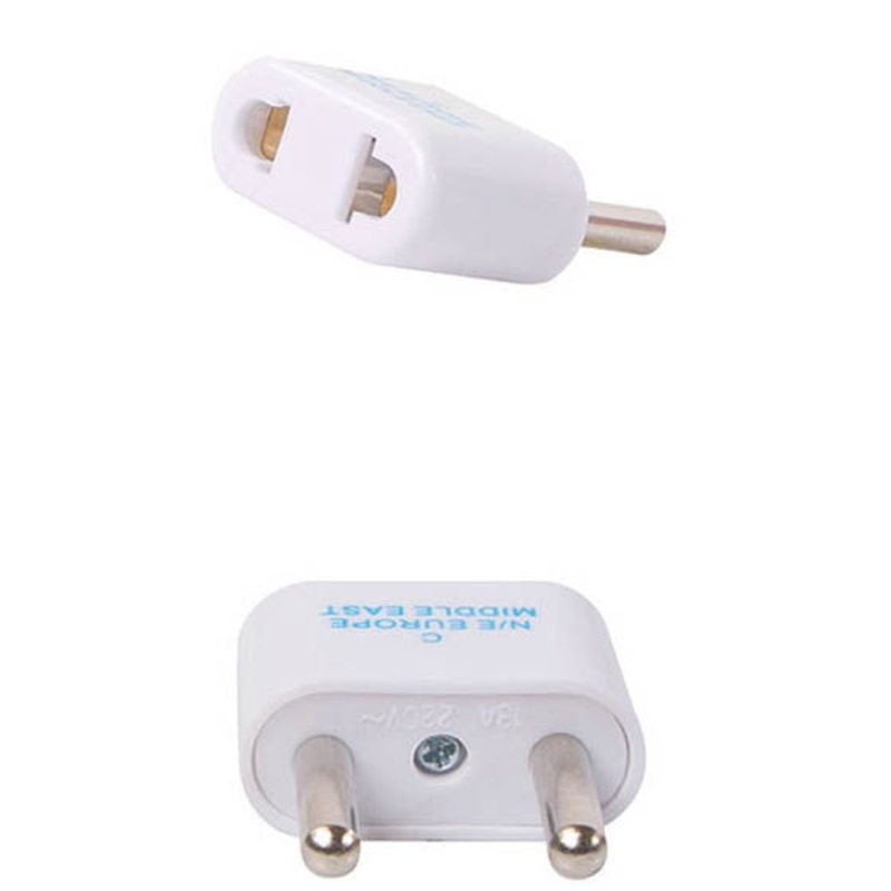 AH11NE01 – TRAVEL ADAPTER 2P MIDDLE EAST EAST EUROPE PL 4.8MM TO UNI JACK