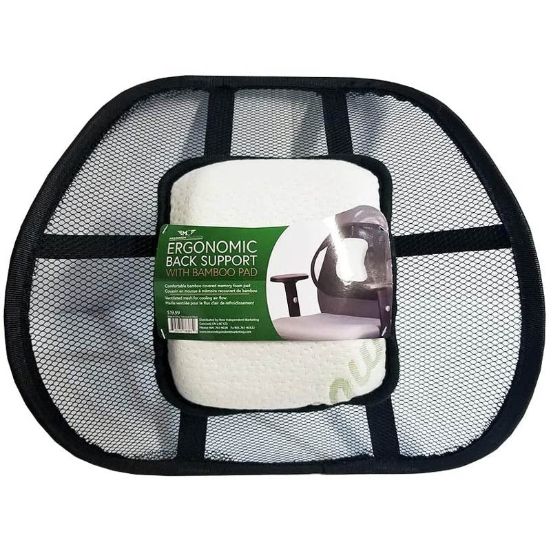 BACKS-1 – BACKREST SUPPORT MESH TYPE BLACK WITH BAMBOO PAD