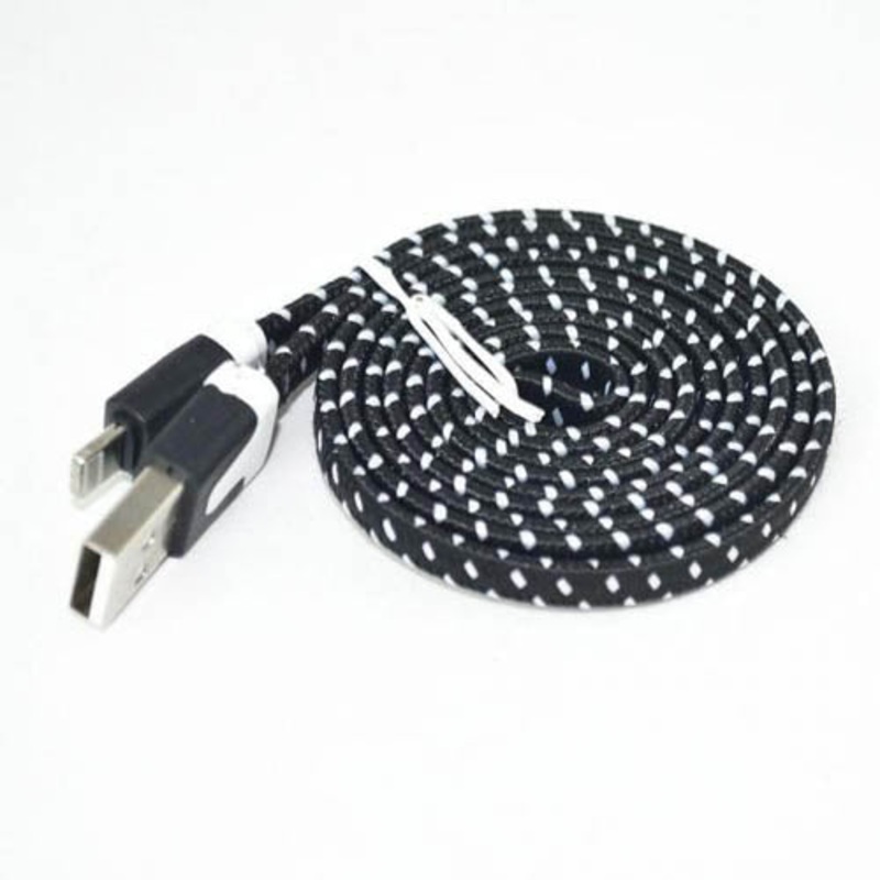 IP-551F – USB CABLE A MALE TO LIGHTNING 8P 6FT FLT ASSORTED COLORS