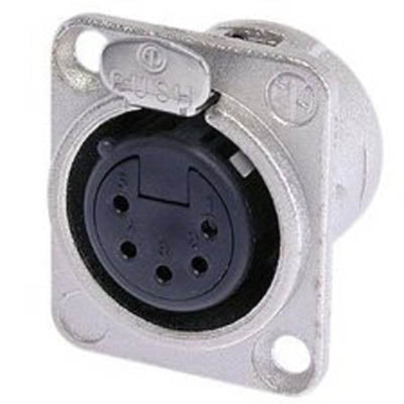 NC5FP – XLR 5JK CHASIS MOUNT TIN SOL NICKEL SHEL METAL
