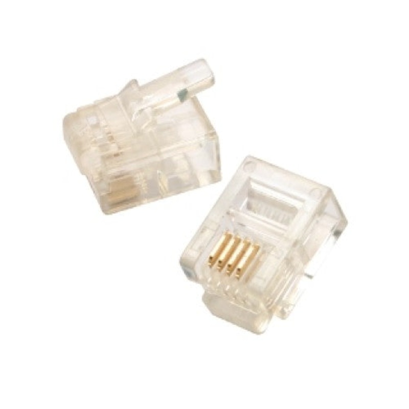 PH114-4M – MODULAR PLUG 6P4C STD FLAT  (50 pcs/pkg)