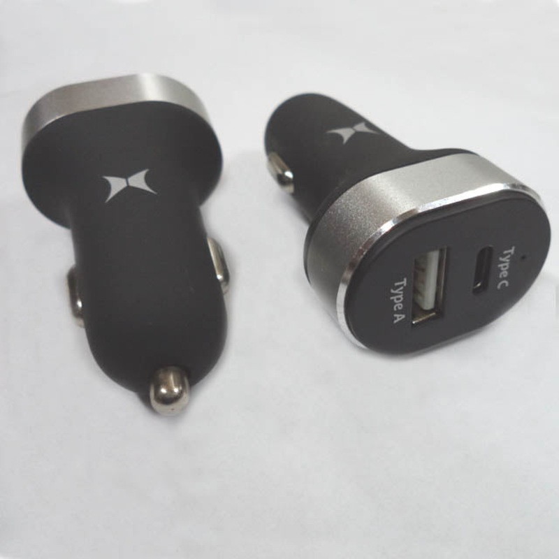 XCC8-1012-BLK – USB CAR CHARGER DUAL 5VDC@3.1A TOTAL FOR TYPE C & TYPE A