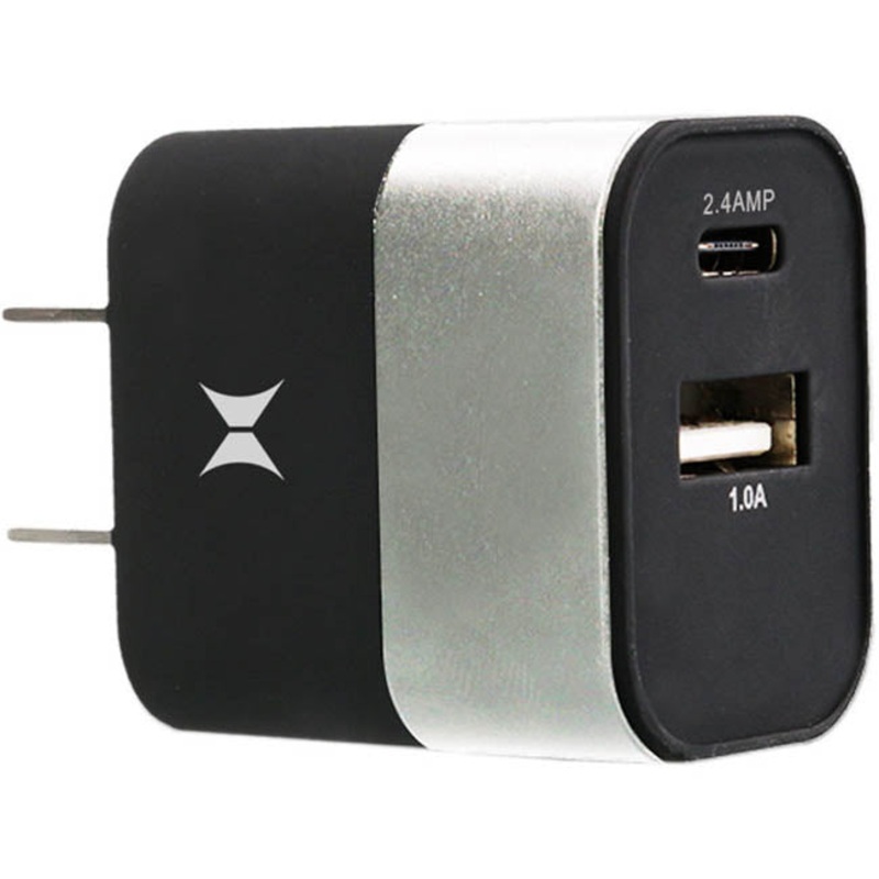 XHC8-1013-BLK – USB WALL CHARGER DUAL 5VDC@2.4A TYPE C 5VDC@1A TYPE A