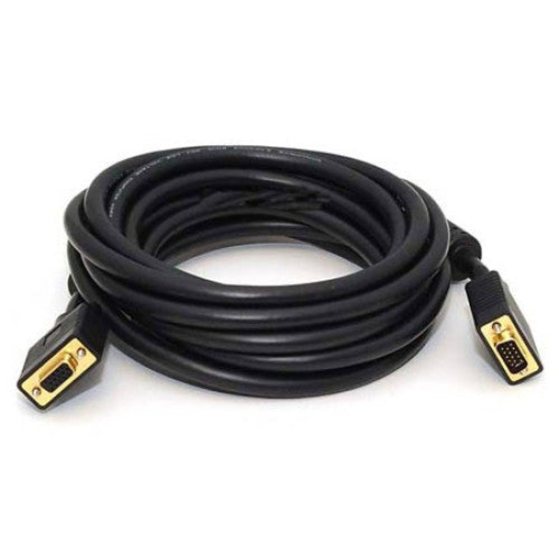 3593 – VGA EXT CABLE DBHD15M/F 15FT IN-WALL BLACK GOLD PLATED