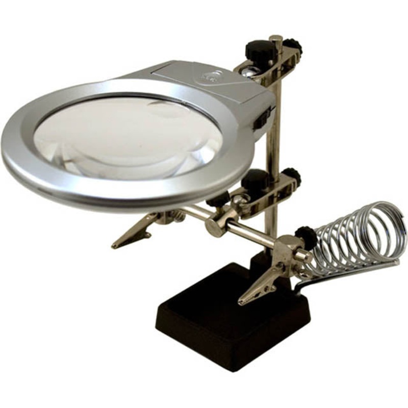 4025 – HELPING HAND W/MAGNIFIER LED LIGHT AND SOLDERING STAND