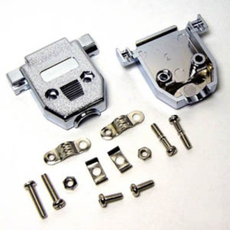 HB-15C – DB15 HOOD 2PC METALIZED PLASTIC  (50 pcs/pkg)