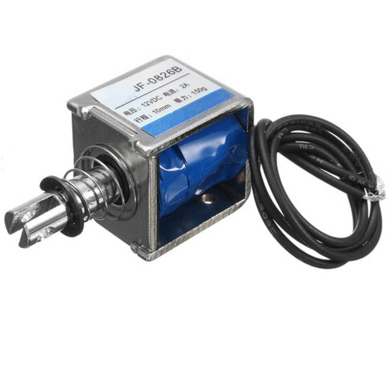 JF-0826B – SOLENOID DC 12V PUSH/PULL 20N STARTING FORCE ELECTROMAGNET