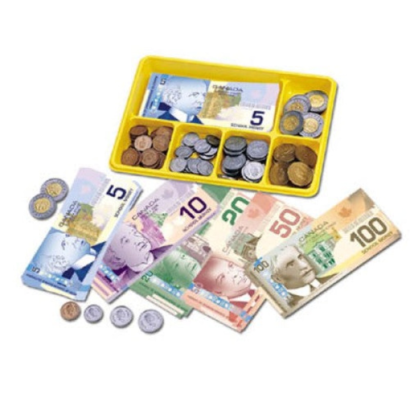 LER2335 – CANADIAN CURRENCY EXCHANGE PLAY MONEY ACTIVITY SET