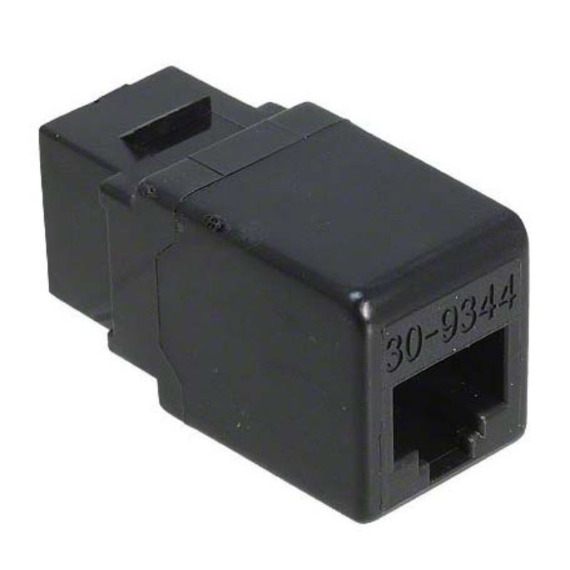30-9344B – KEYSTONE COUPLER CAT5E BLK JK-JK