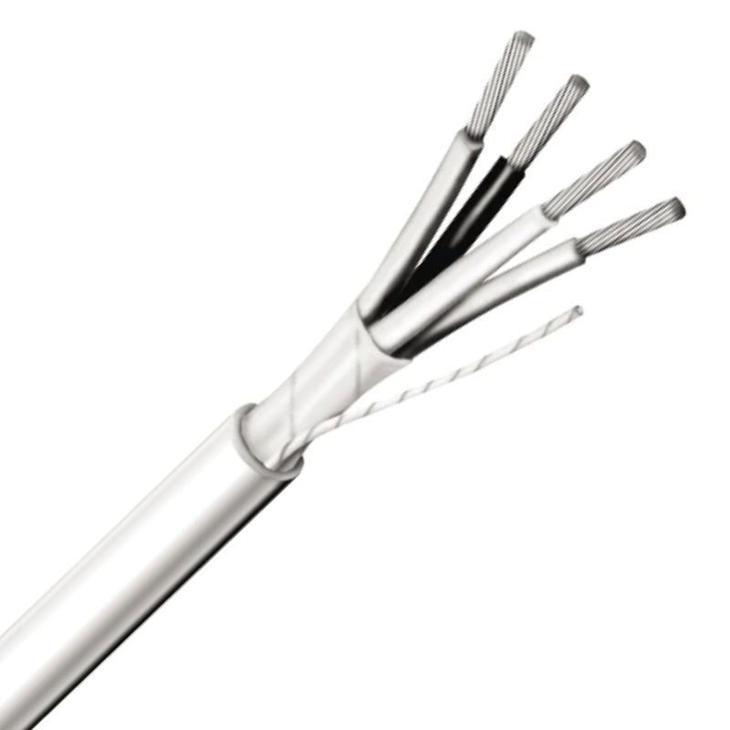 6542FE8771000 – CABLE 2PR 22AWG STR SH FT6 1000 FT CMP PLENUM 75C 300V WHITE CUL