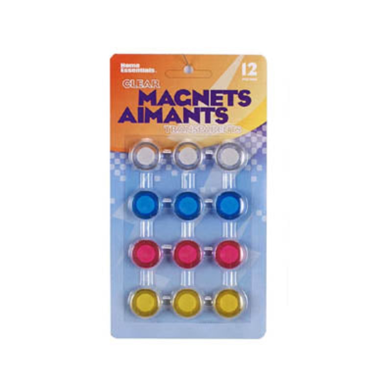 81129 – MAGNET COIN DIA 20MM TRANSPARENT  (12 pcs/pkg)