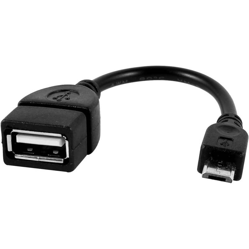 9724 – USB ADAPTER 2.0 A FEMALE TO OTG MICRO USB B 5P MALE 6IN BLK
