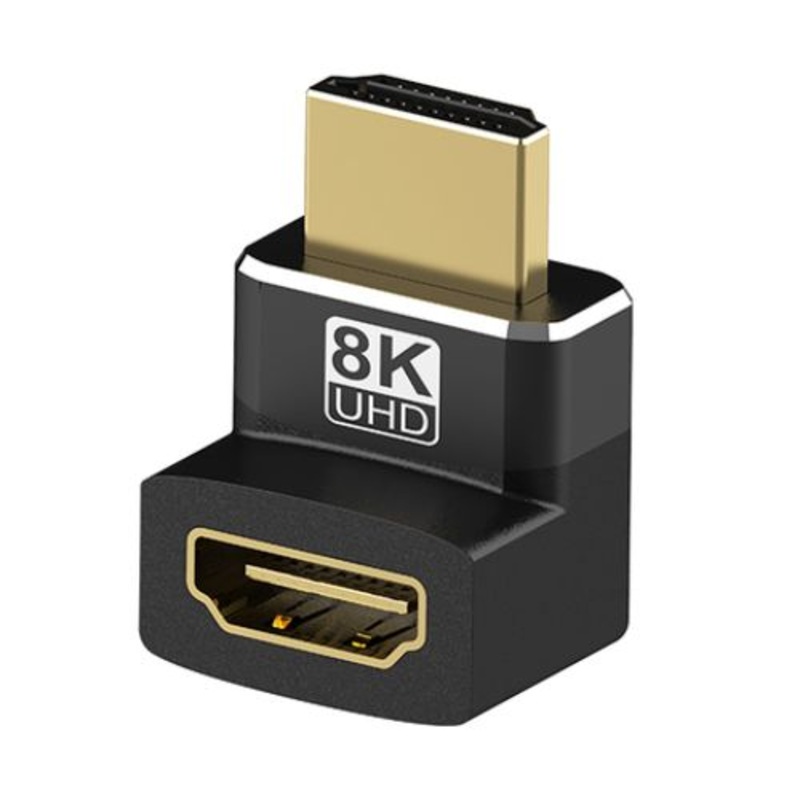 ARWB-4321A – HDMI MALE-FEM ADAPTER 8K UHD RA MALE UPWARDS 90 DEGREES