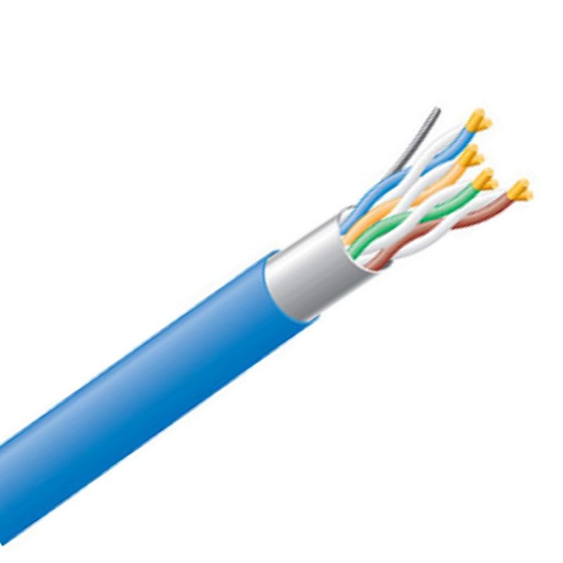 DM-CBL-8G-P-SP500 – CABLE CAT5E FT6 SOL BLU SHLD 500 FT 4PR/24AWG F/UTP CMP PLENUM