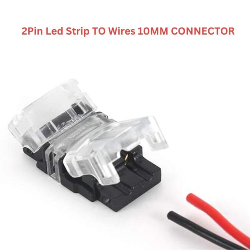 BKZY-1304 – LED STRIP SNAPON 2P STRIP-WIRES 10MM CONNECTOR FOR IP65 STRIPS