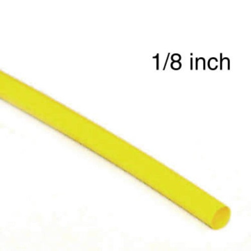 WYA-176E-5 – TUBING HST 1/8INX4FT SW YEL 2:1  (5 pcs/pkg)