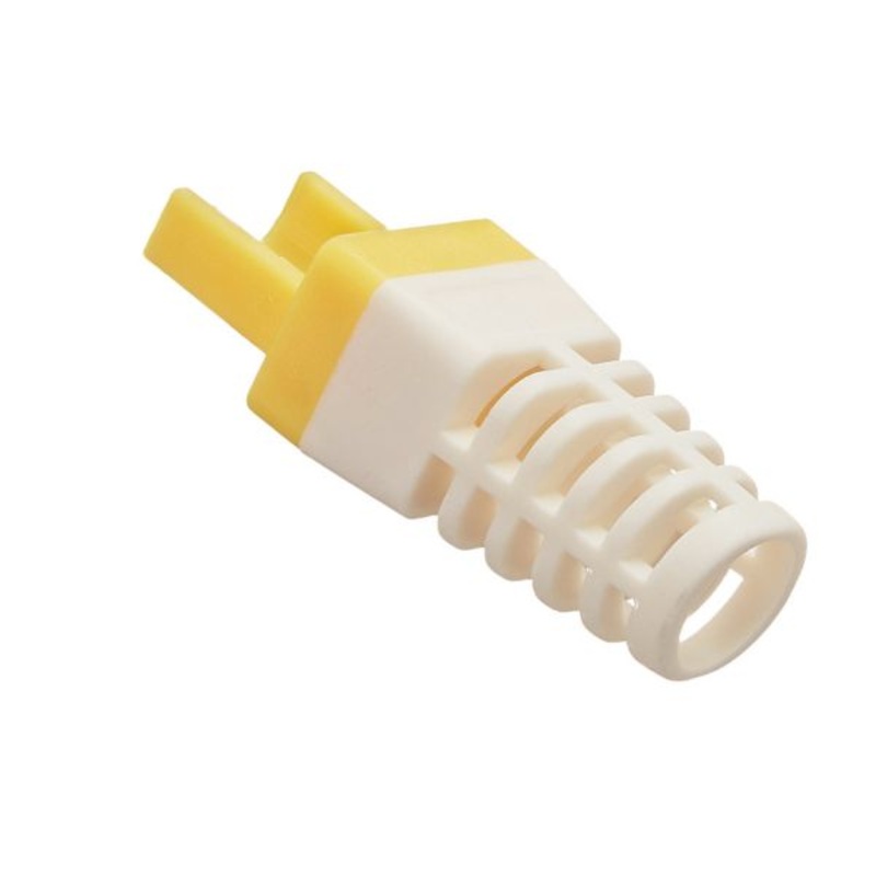 100030YC – BOOT STRAIN RELIEF EX-RJ45 YEL CAT5E/CAT6 (50 pcs/pkg)