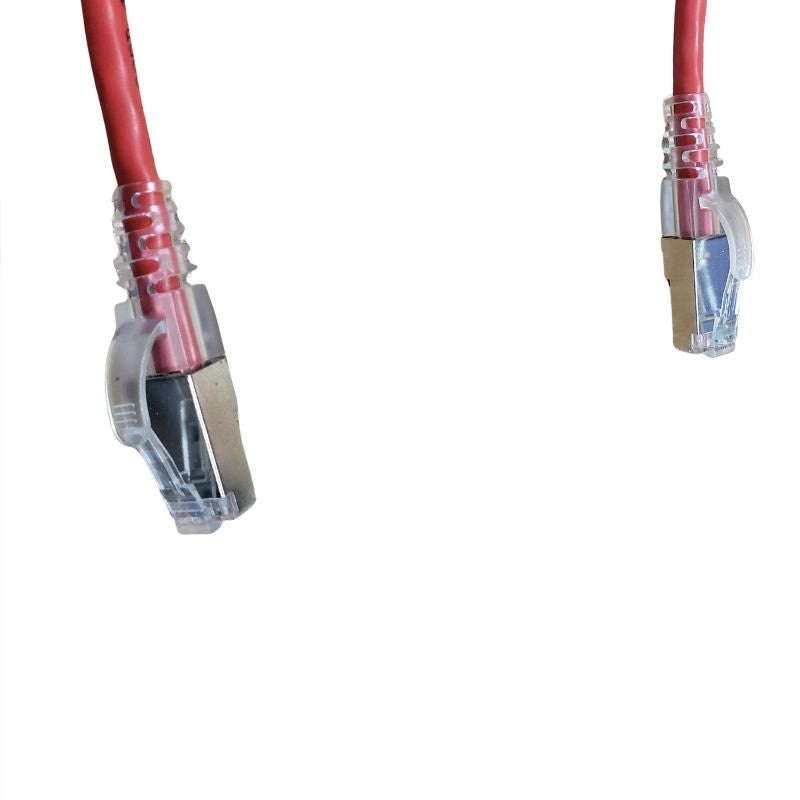 AHDH-2912S – PATCH CORD CAT7 RED 10FT SHIELD SNAGLESS BOOT