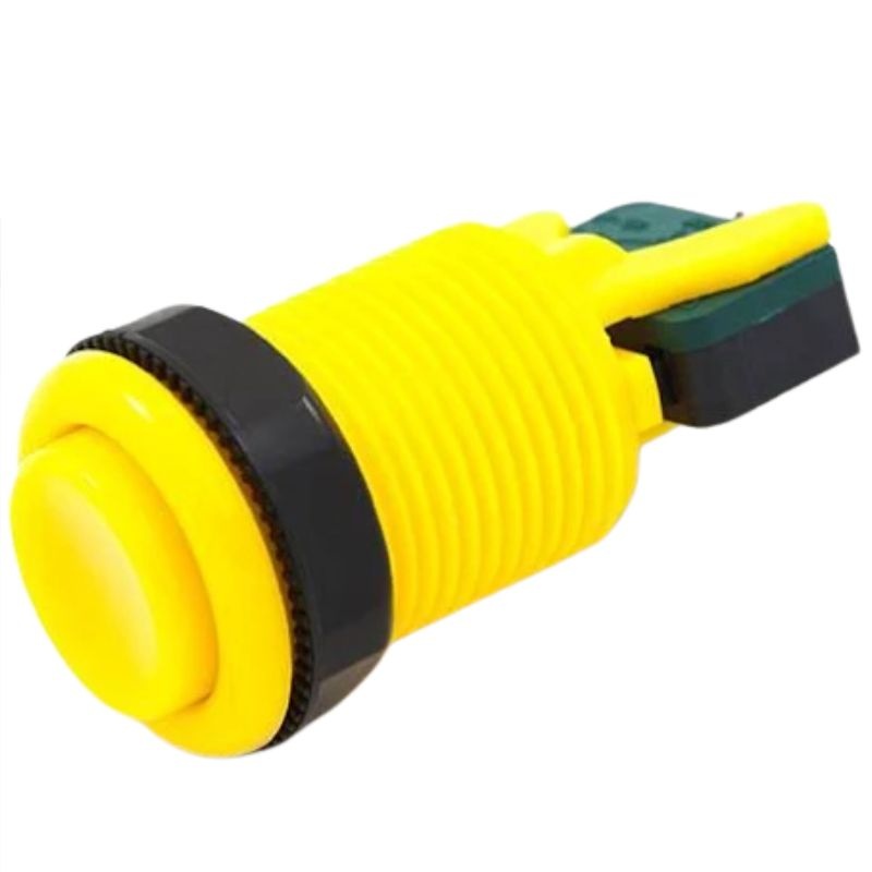 SWPUS-093004 – PUSH SWITCH MOM 1P2T NO/NC THR QT 3A 120VAC 28MM HOLE YELLOW