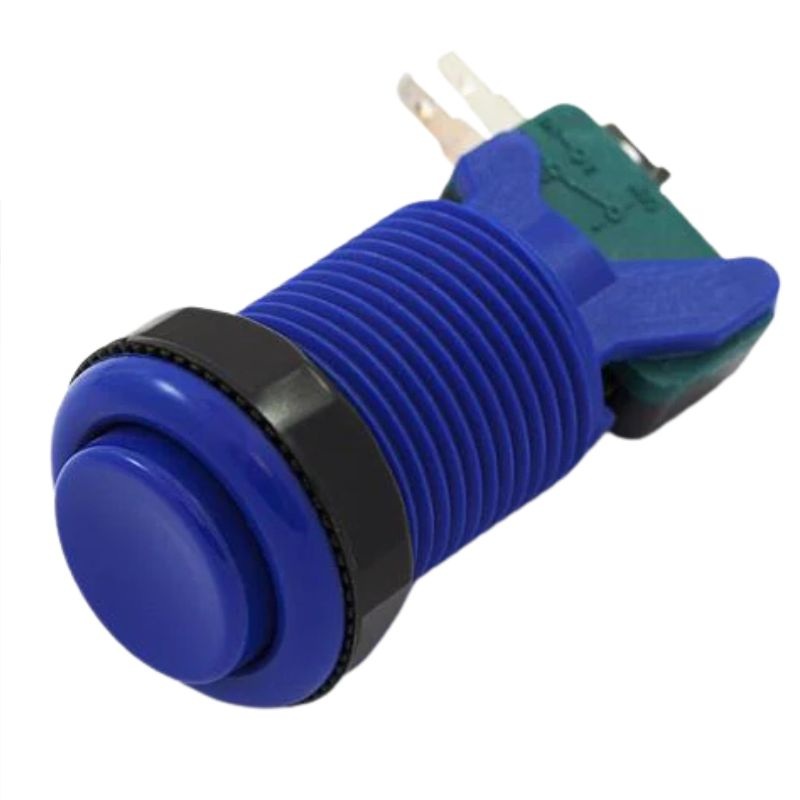 SWPUS-093006 – PUSH SWITCH MOM 1P2T NO/NC THR QT 3A 120VAC CONCAVE LENS BLUE
