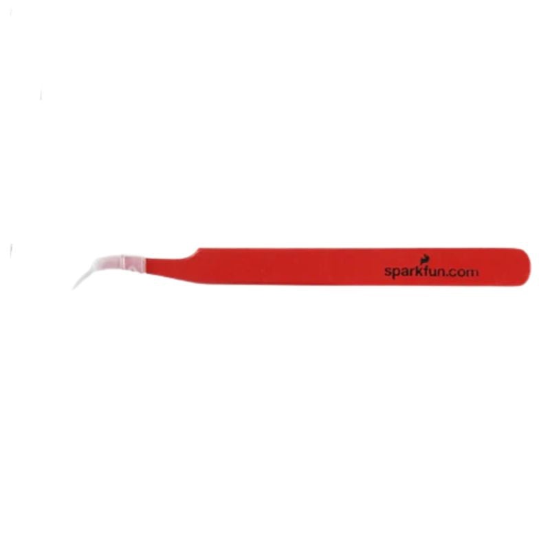 TOOTW-010602 – TWEEZER METAL 4.5IN CURVED RED ELECTRIC STATIC DEVICE SAFE