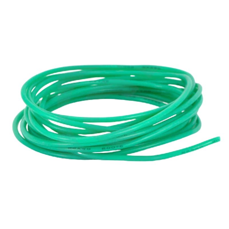 WIRSI-001880 – WIRE SILICON 26AWG 6FT GREEN -60C TO 200C