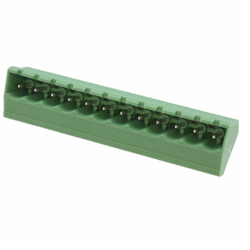 1769900 – TERM BLOCK 12P SHRD PCRA 5MM MALE 45DEG GRN