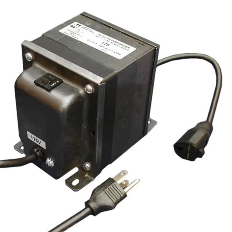 176D – TXFR STEPUP 115V/230V 500VA WITH CANADIAN 3P PLUG & EURO SOCKET