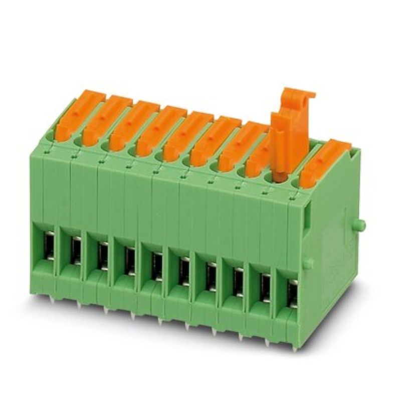 1780015 – TERM BLOCK 1P GANG ST 5MM SCREW GRN
