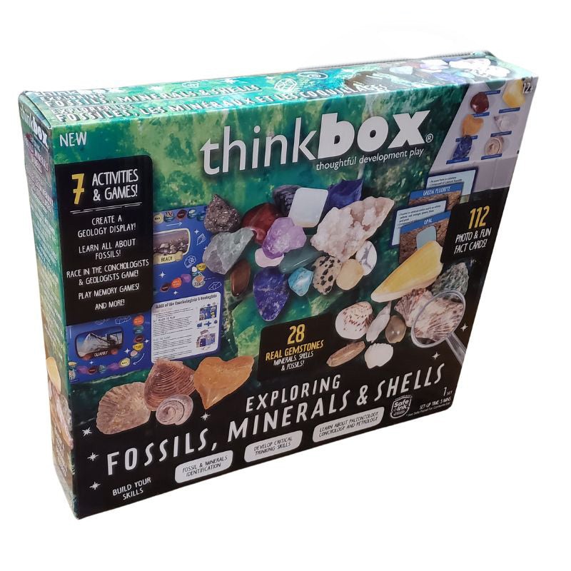 213494-BL – EXPLORING FOSSILS MINERALS SHELLS 7 ACTIVITIES AND GAMES