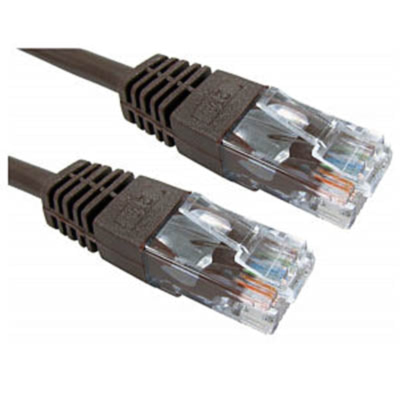EVNSL0173BR-0010 – PATCH CORD CAT5E BRN 10FT SHIELD CMP BOOT