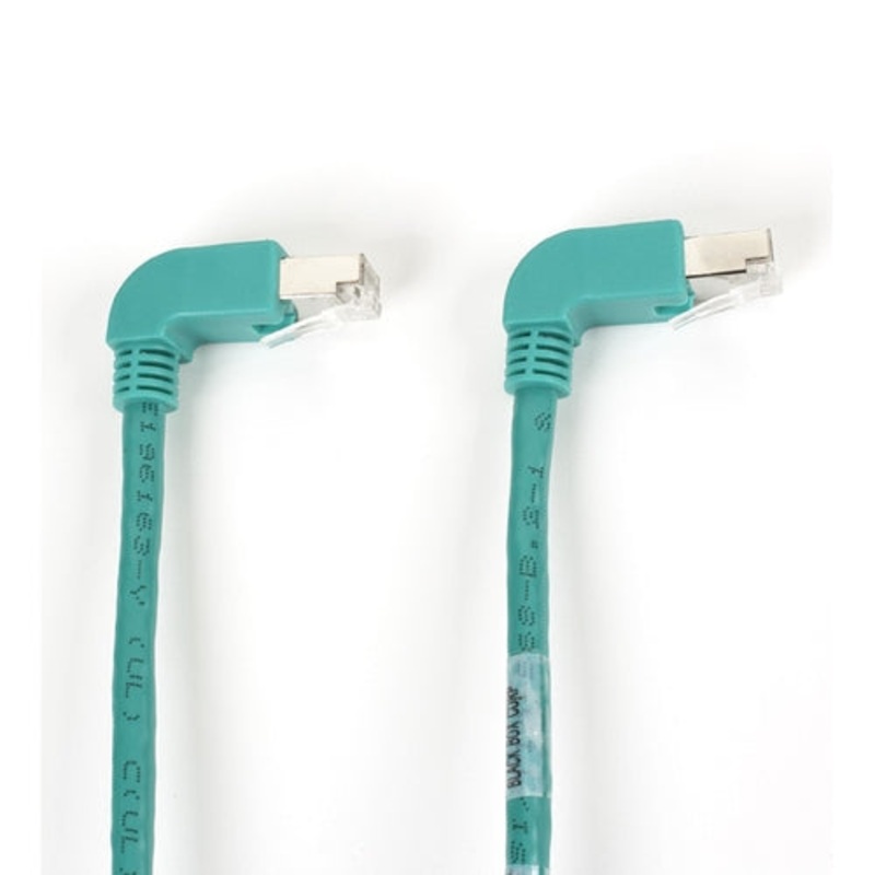 EVNSL22ES-0010-90DD – PATCH CORD CAT5E GRN 10FT SHIELD RIGHT ANGLE BOOT FTP