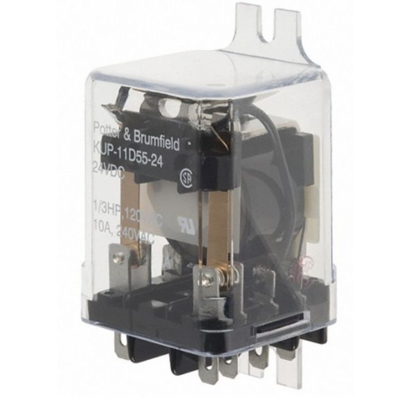 KUP11D55-24V – RELAY DC 24V 2P2T 10A 8P QT SKT 10A/120VAC