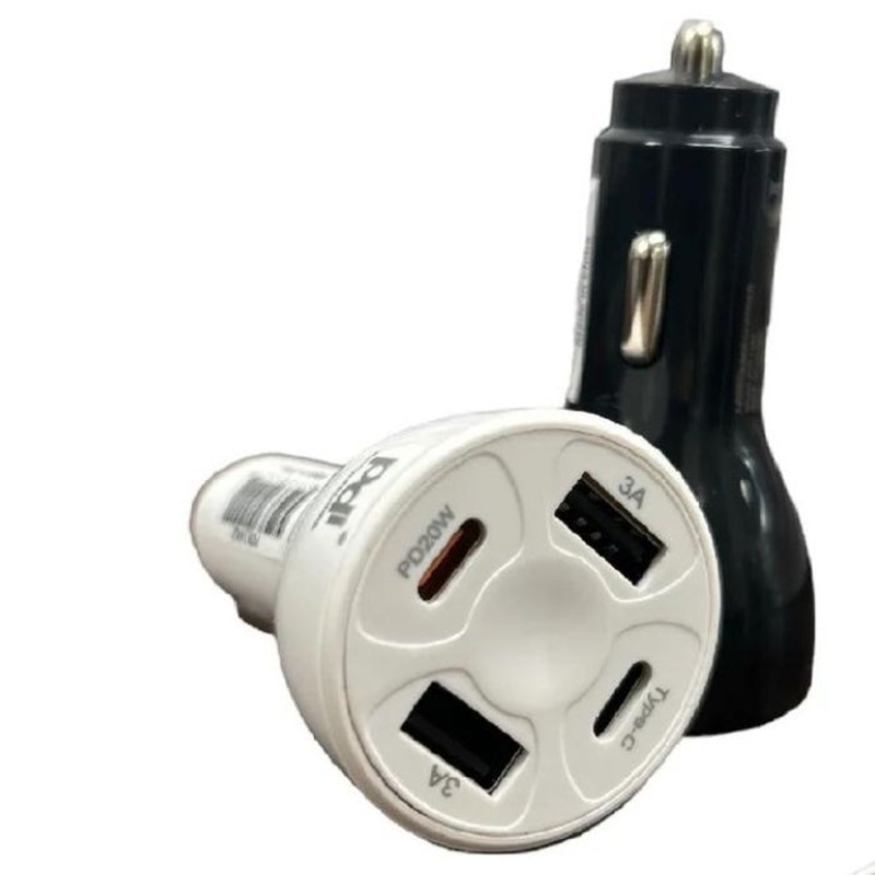 PDI-1442 – USB CAR CHARGER 2USB 2TYPE C 35W PD-20W 2USB-3A 1TYPE C-3A ASSORT