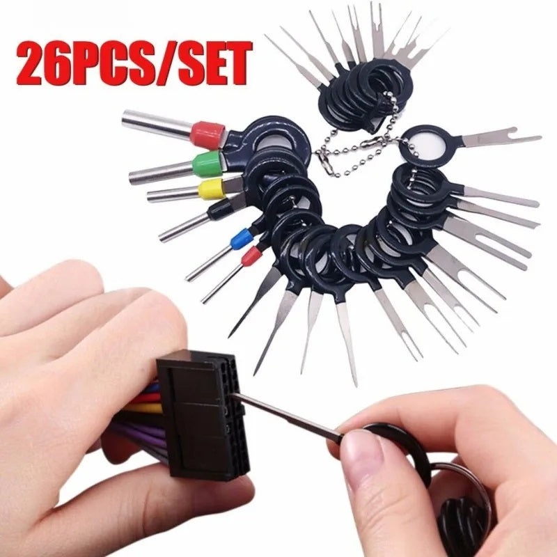 TAF-6908 – EXTRACTION TOOL FOR AUTO PINS TERMINAL REMOVAL 26PCS SET