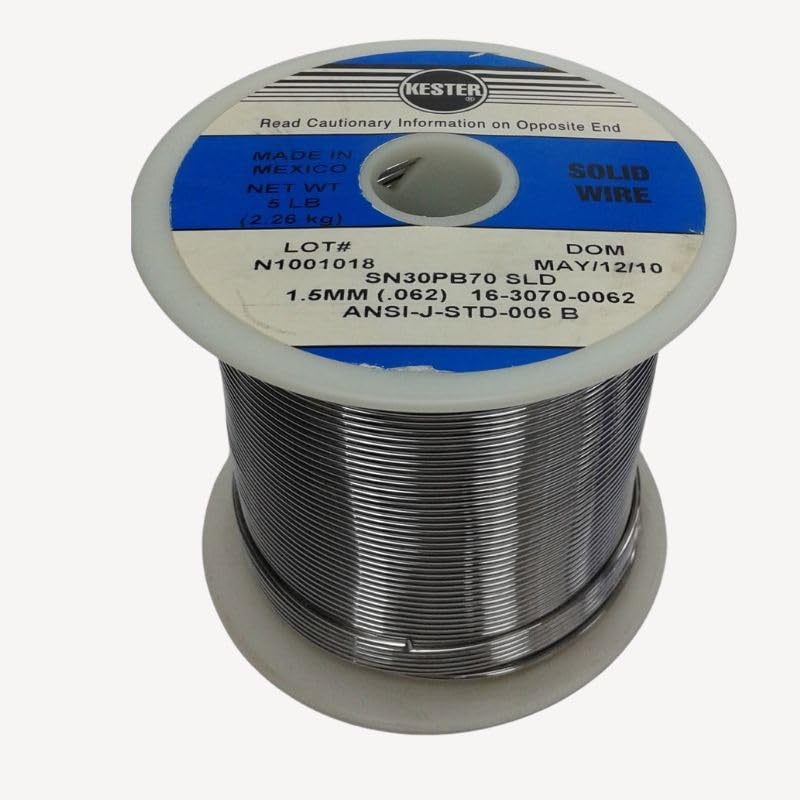 16-3070-0062 – SOLDER WIRE 30/70 SOLID 5LB 1.5 MM 0.062IN DIA SN30PB70