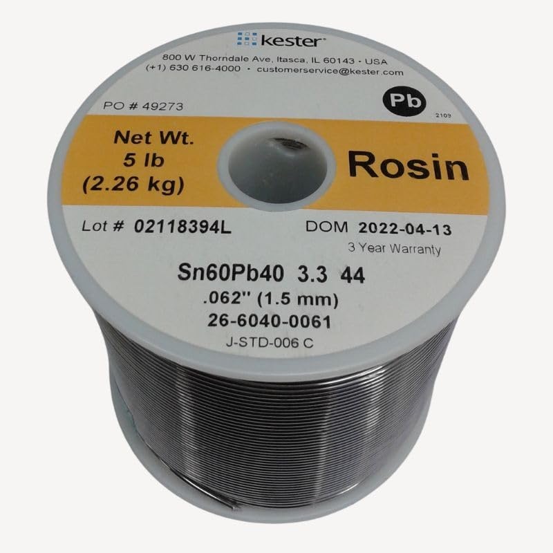 26-6040-0061 – SOLDER WIRE 60/40 REGULAR 5LB 1.5MM 0.062IN DIA SN60PB40