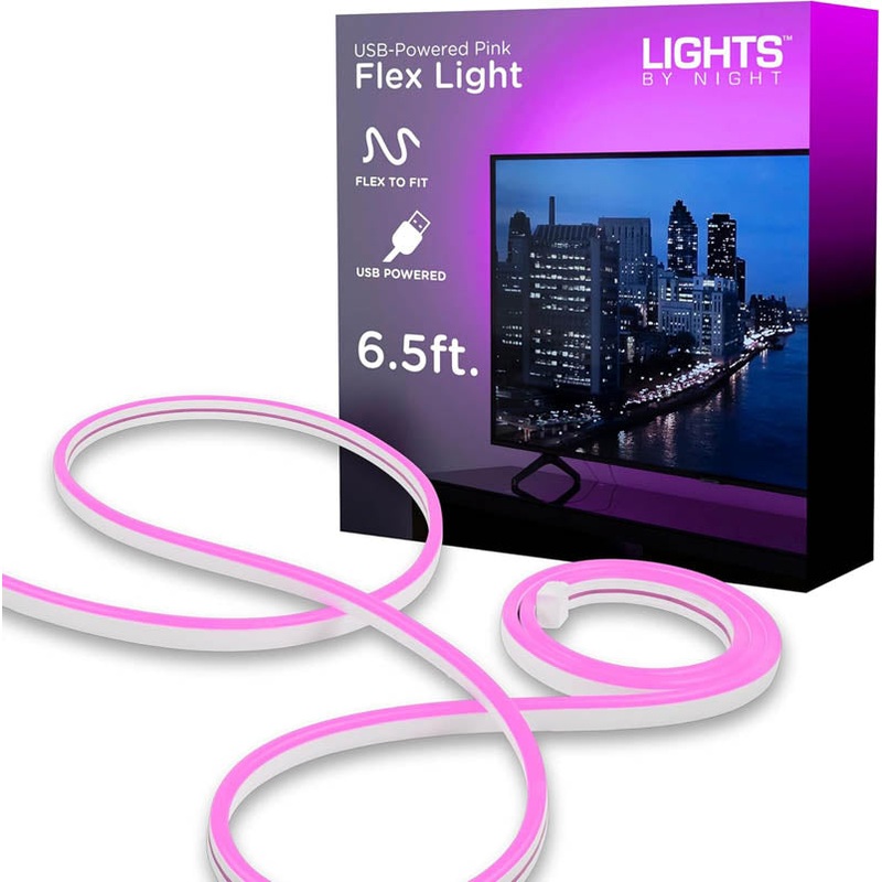 69963 – LED FLEXIBLE STRIP PINK USB powered source 6.5ft strip