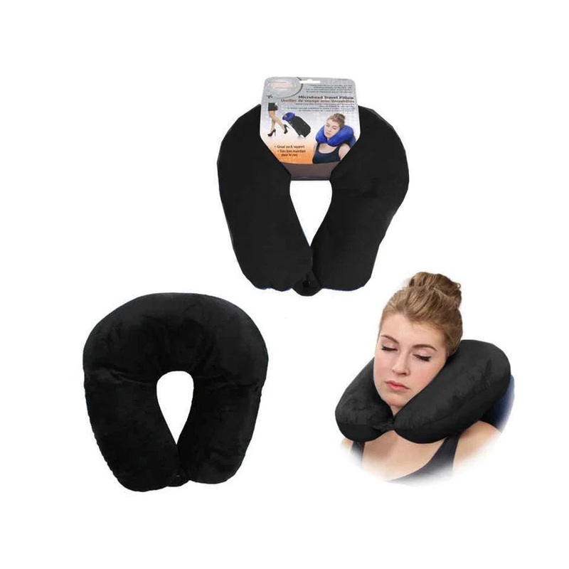 78084 – TRAVEL PILLOW MICROBEAD BLACK