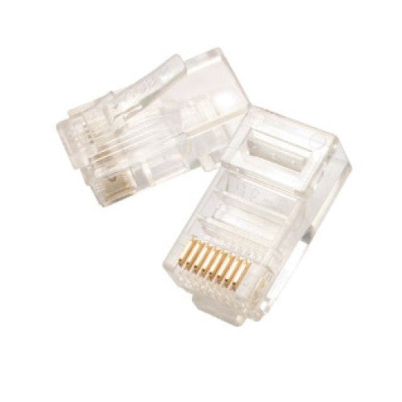 AGAA-3111A-100 – MODULAR PLUG 8P8C STR CAT5E RND  (100 pcs/pkg)